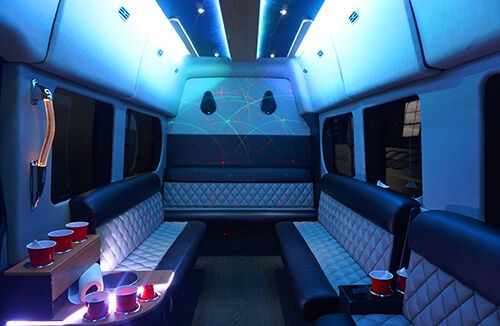 limousine van with room for 10 passengers