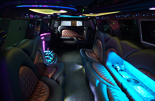luxurious limo for parties on the road