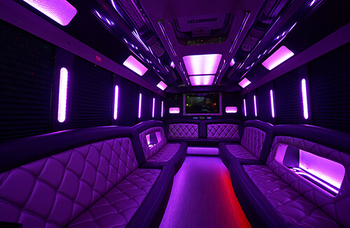 exclusive party bus interior